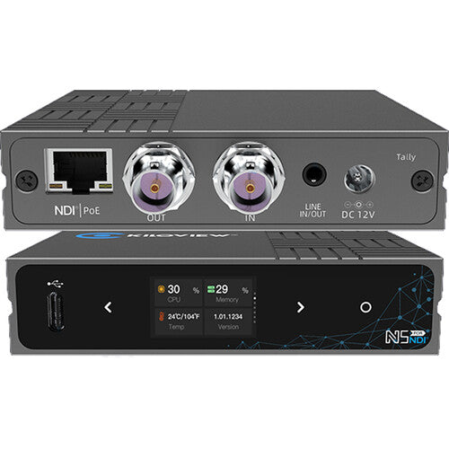 Kiloview N5 Convertidor Bidireccional 3G-SDI a NDI 1080p60 PoE 12 VDC