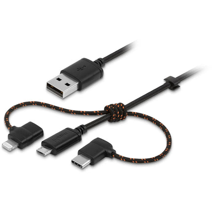 Moshi Cable de carga universal 3 en 1 1 metro Lightning USB-C Micro-USB