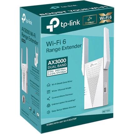 TP-Link RE715X AX3000 Extensor Wi-Fi Mesh Dual Banda 2976 Mbps