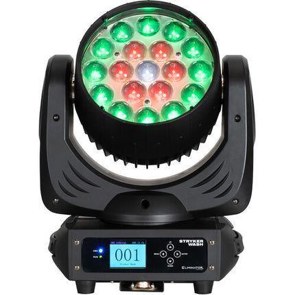 Eliminator Lighting Stryker Wash Quad Cabezal Móvil LED RGBW 19x12W Zoom 6-50º