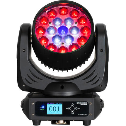 Eliminator Lighting Stryker Wash Quad Cabezal Móvil LED RGBW 19x12W Zoom 6-50º