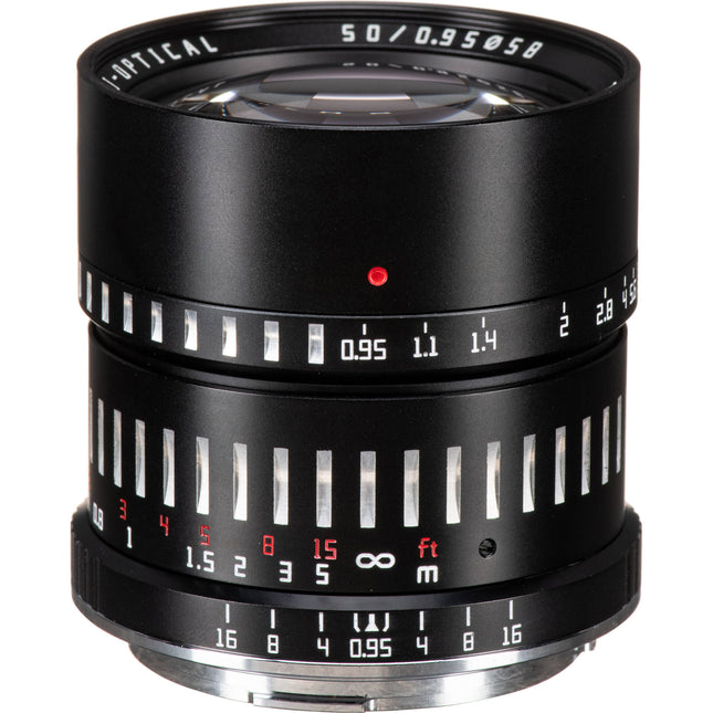 TTArtisan 50mm f0.95 objetivo para Canon RF apertura f0.95 a f16 y diafragma de 10 hojas