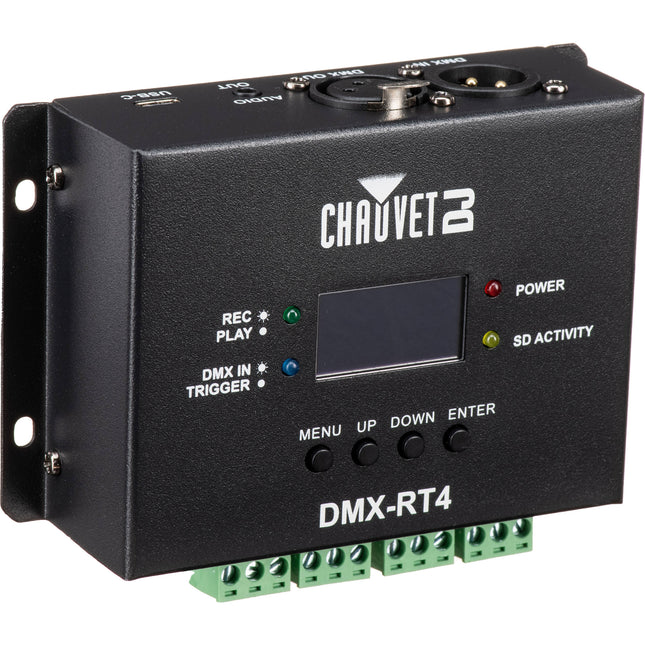 CHAUVET DJ DMX-RT4 Grabador Reproductor con Memoria 32GB y Triggers Independientes