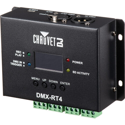 CHAUVET DJ DMX-RT4 Grabador Reproductor con Memoria 32GB y Triggers Independientes