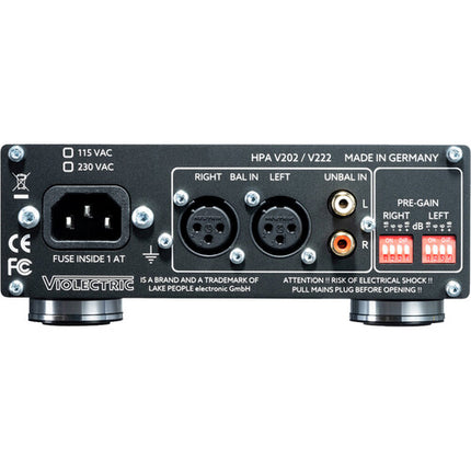 Violectric HPA V202 Amplificador de Auriculares Estéreo Alta Salida XLR RCA
