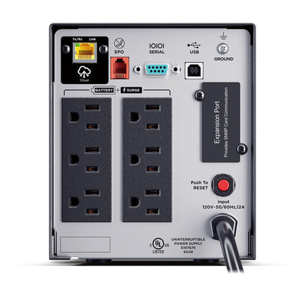 CyberPower PR750LCD3C UPS ondulado inteligente 750VA 750W 6 salidas protegidas