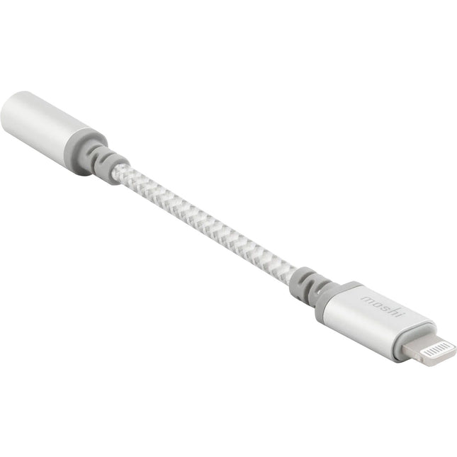 Moshi Integra Adaptador Jack para Auriculares 3.5mm Nylon trenzado Jet Silver