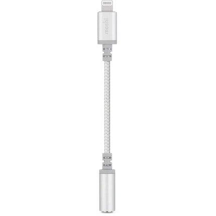 Moshi Integra Adaptador Jack para Auriculares 3.5mm Nylon trenzado Jet Silver