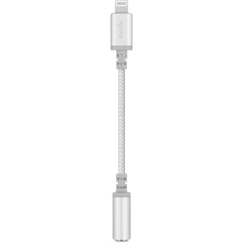 Moshi Integra Adaptador Jack para Auriculares 3.5mm Nylon trenzado Jet Silver