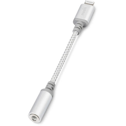 Moshi Integra Adaptador Jack para Auriculares 3.5mm Nylon trenzado Jet Silver