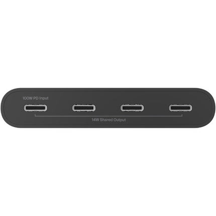 Belkin 4-Port USB-C Hub con Transferencia 10 Gb/s y 100W Power Delivery
