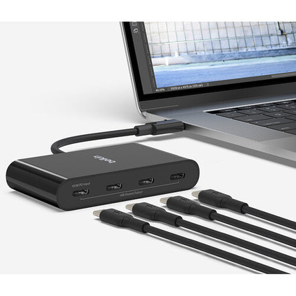 Belkin 4-Port USB-C Hub con Transferencia 10 Gb/s y 100W Power Delivery