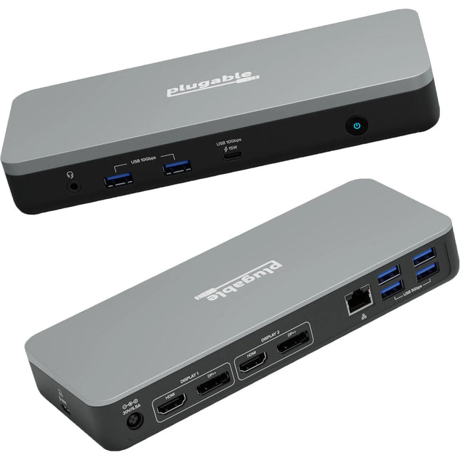 Plugable USB-C 3.2 Gen 2 Multi-Adaptador Hub 60W Doble HDMI