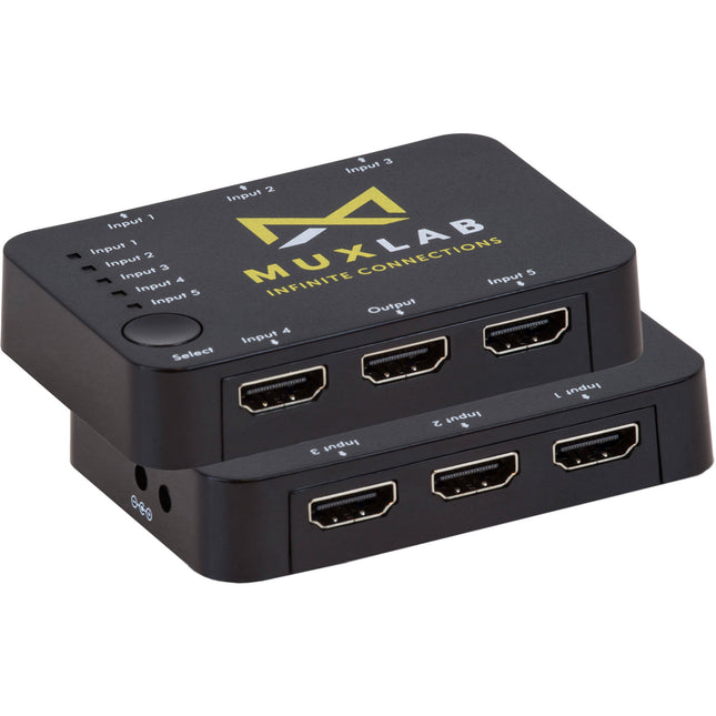 MuxLab 5x1 conmutador HDMI 4K HDR compatible HDCP IR mando