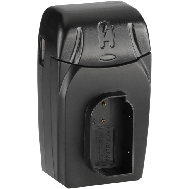 Watson Compact Cargador AC DC para Batería DMW-BLK22 con Adaptador Euro y Auto