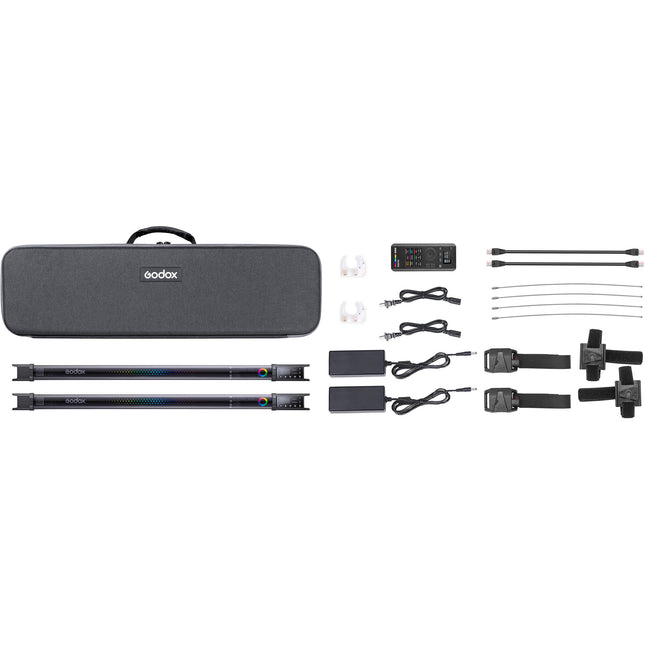Godox TL60 Luz LED Tubular RGB 2.5' Kit Doble Control Remoto 421 Lux