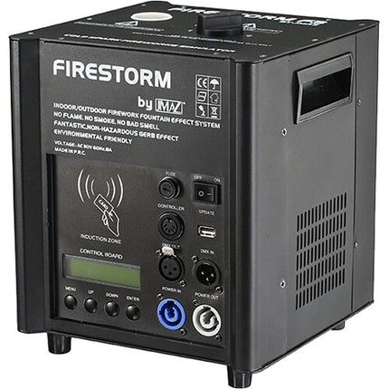 JMAZ Firestorm F3 Máquina Portátil de Chispas Frías Altura Ajustable 3 a 12 ft con Control Remoto Inalámbrico