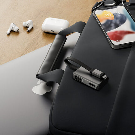 ALOGIC MagForce Duo Play Adaptador 2 en 1 USB-C HDMI VGA 4K 60Hz