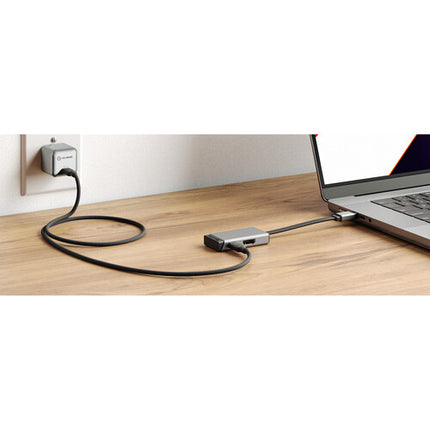 ALOGIC MagForce DUO Adaptador 2 en 1 USB-C 100W HDMI 4K 60Hz Space Silver