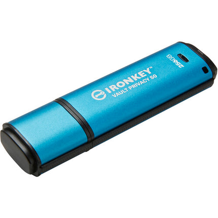 Kingston 256GB IronKey Vault Privacy 50 USB Flash Drive USB-A 3.2 250MB/s Lectura 180MB/s Escritura