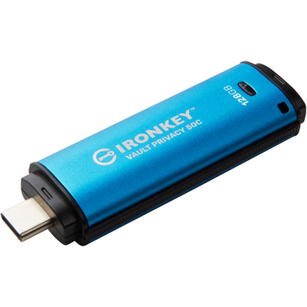 Kingston IronKey Vault Privacy 50 Series Memoria USB-C 128GB 250MB/s Azul