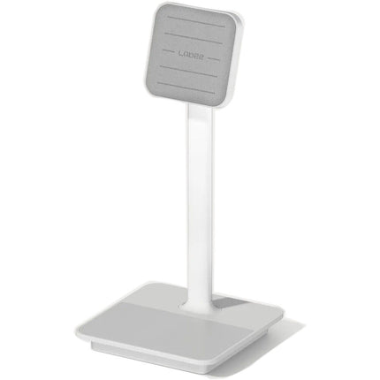 LAB22 Soporte Magnético para Teléfono con Carga Inalámbrica Dual Plata con Inclinación Ajustable 5 a 45°