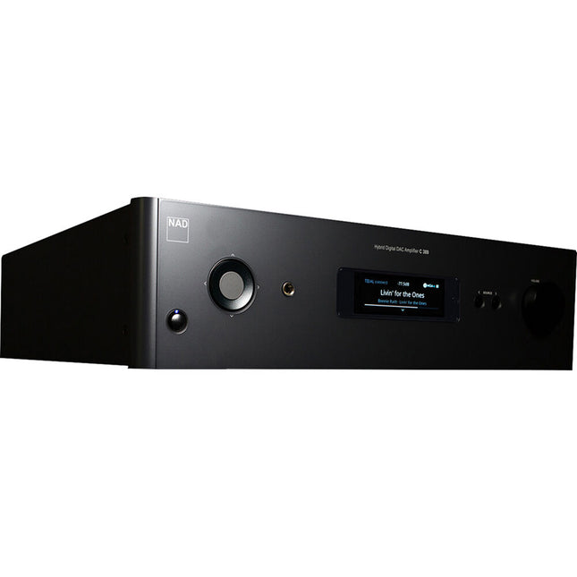 NAD Electronics C 389 Amplificador Integrado DAC Híbrido 2.2 Canales 130W RMS Bluetooth e iSNS