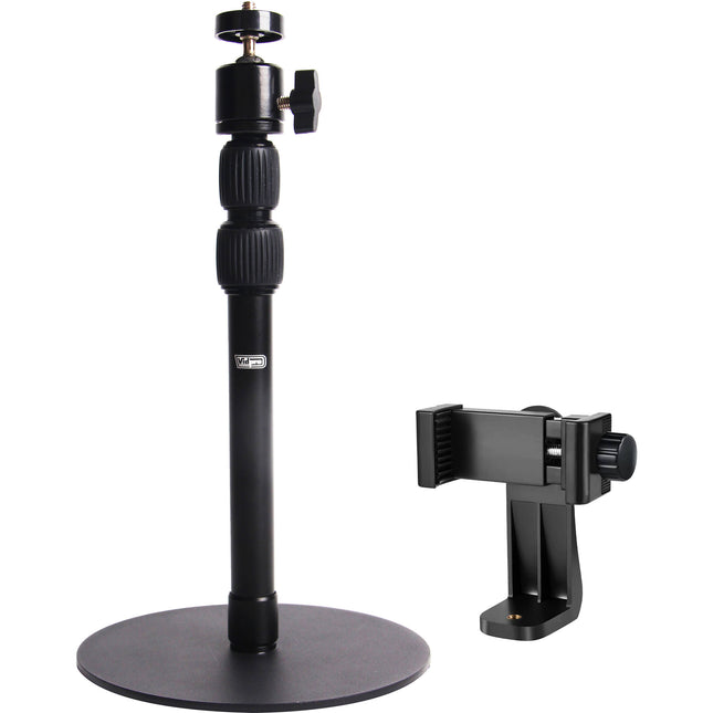 Vidpro ST-18 Soporte de Escritorio Ajustable 8-18" con Base de Acero Pesa