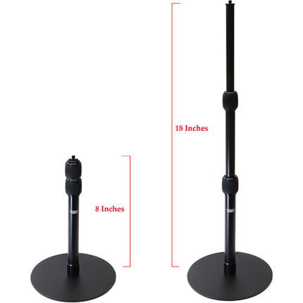 Vidpro ST-18 Soporte de Escritorio Ajustable 8-18" con Base de Acero Pesa