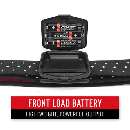 COAST WX600R Linterna Frontal Recargable LED 450 Lúmenes IPX4