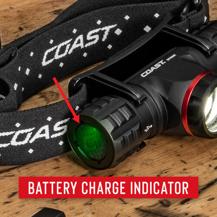 COAST XPH25R Linterna Frontal LED Recargable 410 Lúmenes USB
