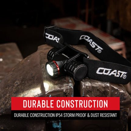 COAST XPH25R Linterna Frontal LED Recargable 410 Lúmenes USB