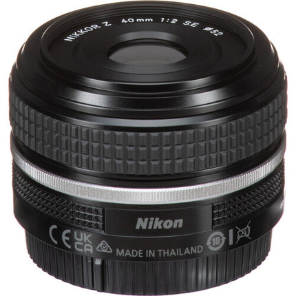 Nikon NIKKOR Z 40mm f/2 Lente Z-Mount FX Filtro 52mm Tapas