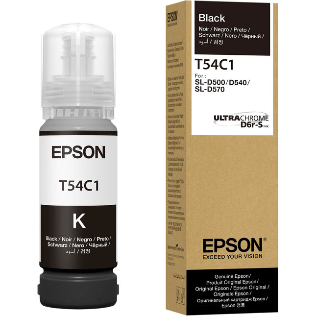 Epson UltraChrome T54C Tinta Negra Botella 70mL para SureLab D570
