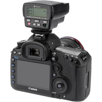 Vello FWIRC-C FreeWave Controlador Flash IR TTL para Canon con Rotación 180° y 4 Canales Independientes