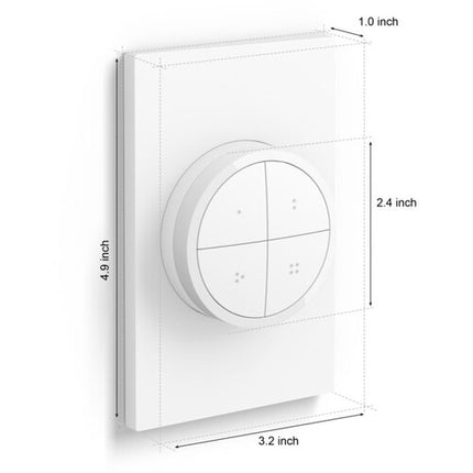 Philips Hue Tap Dial Switch Control Remoto para Luces Duración 50000 Clics