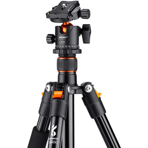 K&F Concept SA234 Trípode para Cámara DSLR Altura Máx 61.6" Carga 22 lb con Cabezal KF-28