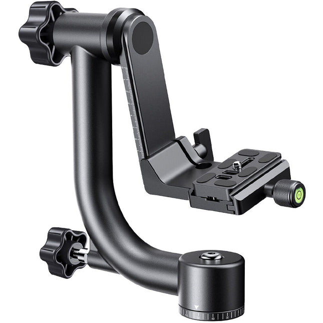 K&F Concept Cabezal Gimbal para Trípode con Plataforma Ajustable 2.75 Pulgadas y Capacidad 20 kg