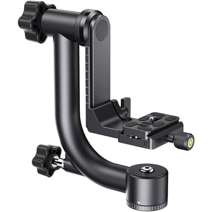 K&F Concept Cabezal Gimbal para Trípode con Plataforma Ajustable 2.75 Pulgadas y Capacidad 20 kg