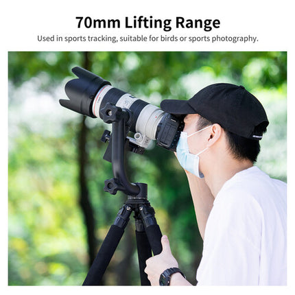 K&F Concept Cabezal Gimbal para Trípode con Plataforma Ajustable 2.75 Pulgadas y Capacidad 20 kg