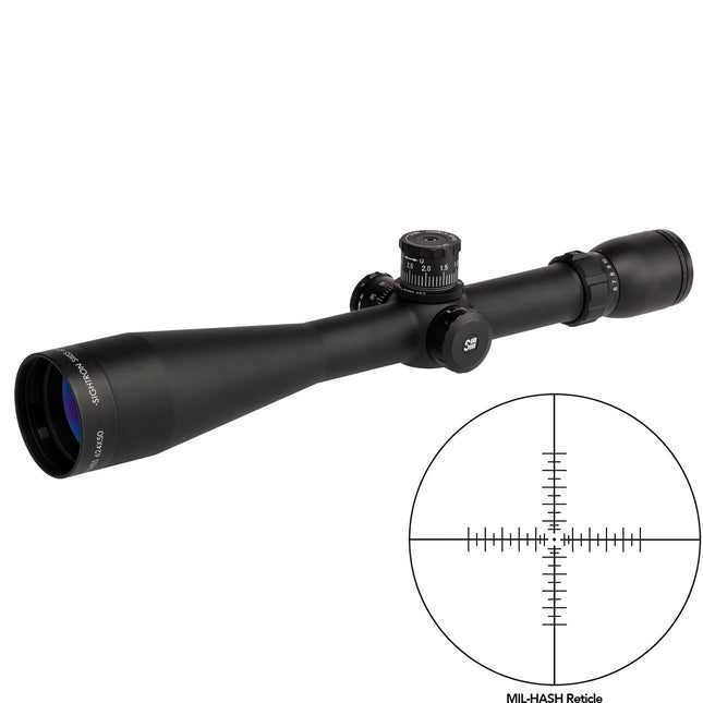Sightron 6-24x50 SIII Zero Stop Visor para Rifle con Retícula Mil-Hash 30mm