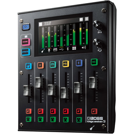 BOSS Gigcaster 5 mezclador de audio streaming 5 canales 48 kHz DSP 32 bits pantalla táctil