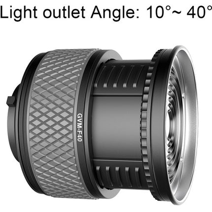 GVM F40 Fresnel para Luz LED Spotlight Luz 35 000 Lux a 40° Carry Bag
