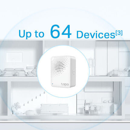 TP-Link Tapo H100 Centro de Control Inteligente para 64 Dispositivos 90 dB Sirena