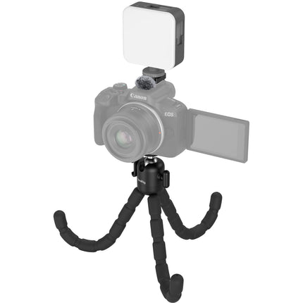 SmallRig Kit Trípode Vlogging para Canon EOS R50 con Luz LED y Cabezal Giratorio 360°