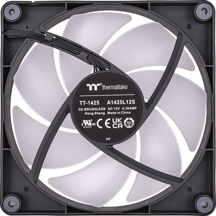 Thermaltake CT140 Ventilador para PC 2x140mm PWM con ARGB 2-Pack Negro