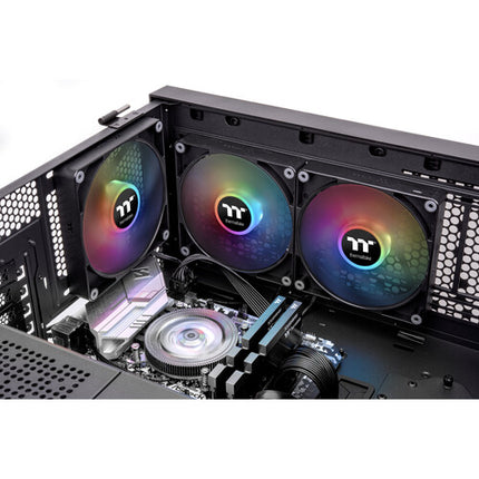 Thermaltake CT140 Ventilador para PC 2x140mm PWM con ARGB 2-Pack Negro