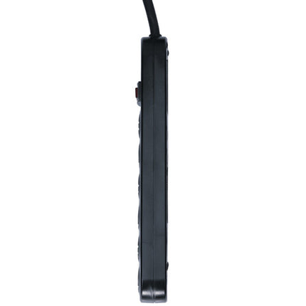 Protector de Sobretensión 6 Tomas 15A 12 Pies Cable Negro 90 Julios