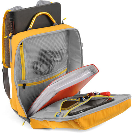 ORCA OR-554 Mochila para Laptop Amarilla Compartimento para 17 Pulgadas y Bolsillos Acolchados