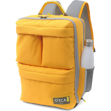 ORCA OR-554 Mochila para Laptop Amarilla Compartimento para 17 Pulgadas y Bolsillos Acolchados